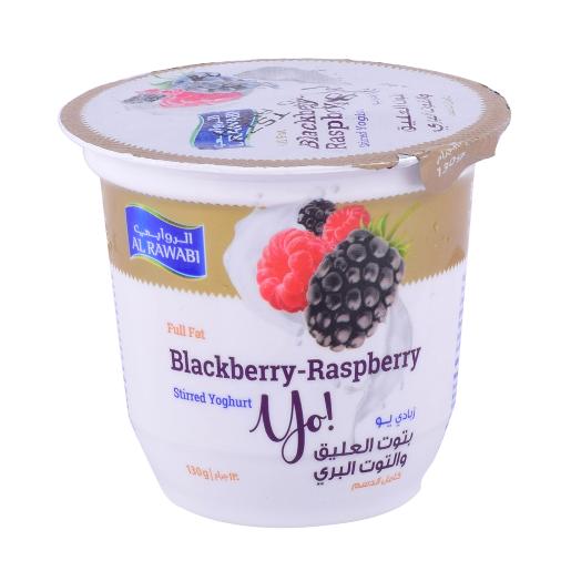 Al Rawabi Stirred Yoghurt Black Berry & Raspberry 130g