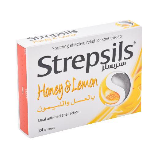Strepsils Dual Anti Bacterial Honey & Lemon 24pcs