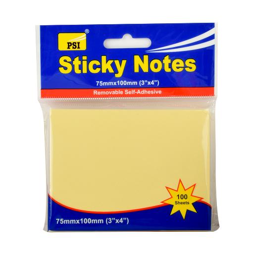 Psi Sticky Note Yellow 3x4 100Sheets