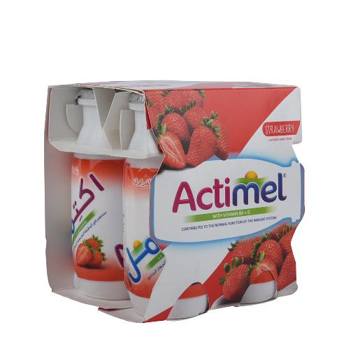 Actimel Strawberry Drink 4 x 93ml