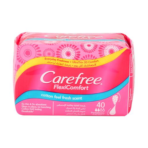 Carefree Napkin Flexi Comfort Cotton Fresh Scent 40pc