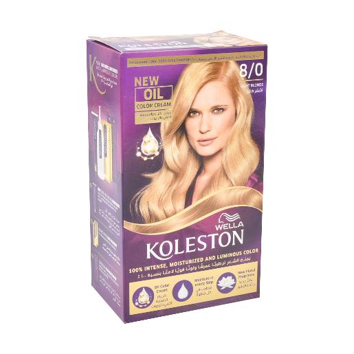 Koleston Hair ‎Color Cream Kit Light Blonde 8/0 50ml