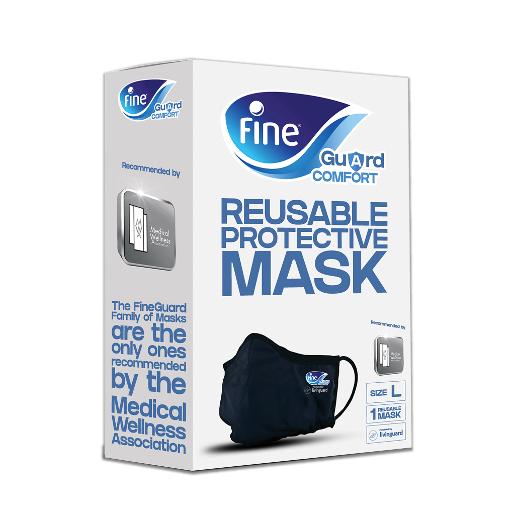 Fine Guard Cmfrt Reusble Prtctv Lrg Mask