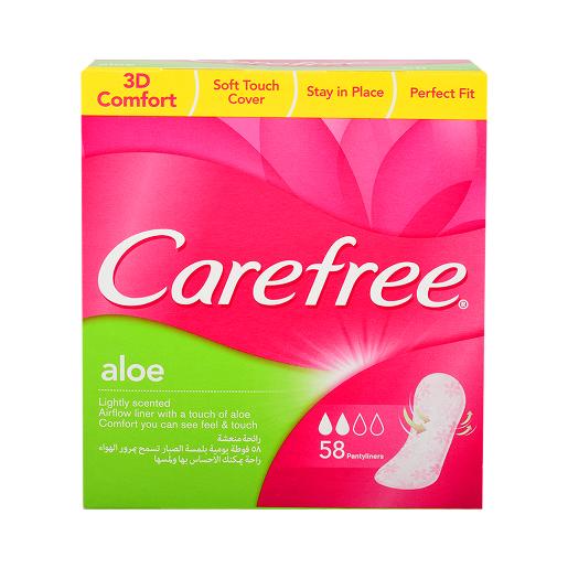 Carefree Feminine Napkin 3D Comfort Aloe 58pcs