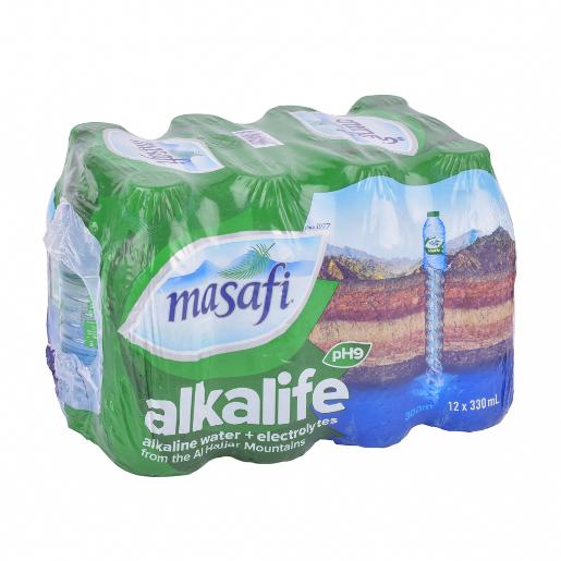 Masafi Bottled Drinking Water Alkaline 12 x 330ml