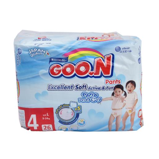 Goon Diapers Pants Large Size 4 9-14kg 26pcs