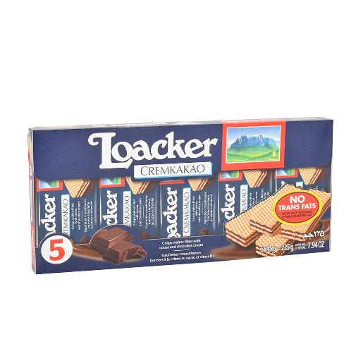 Loacker Cream Kakao Wafer Biscuit 5 x 45g