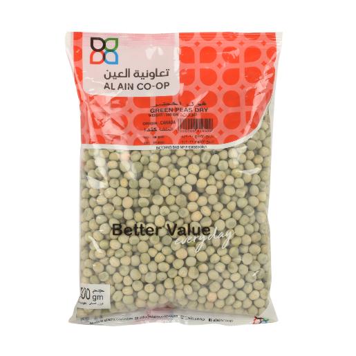 Al Ain Co-Op Green Peas Dry 500g