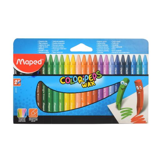 Maped Clr Peps Wax Crayons 24ClrMD861013