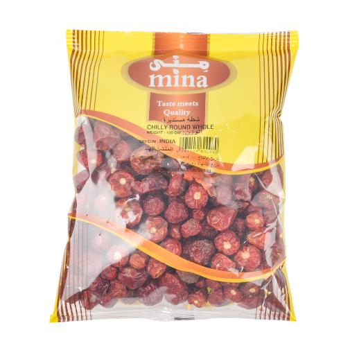 Mina Red Chilly Round Whole 100g