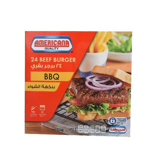 Americana 24 Beef Barbeque Burger 1344g