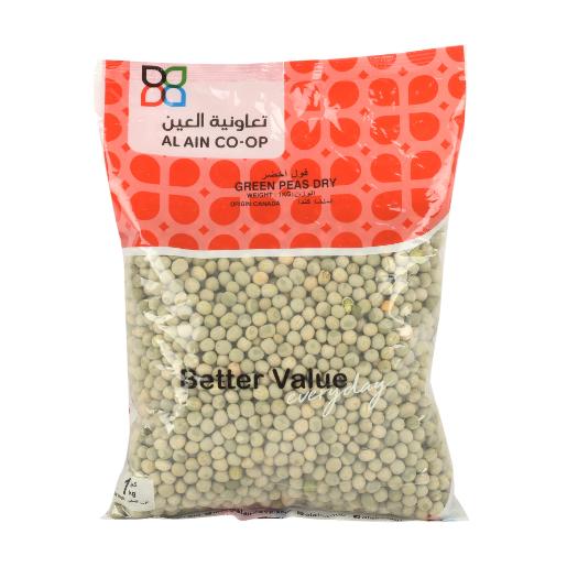 Al Ain Co-Op Green Peas Dry 1kg