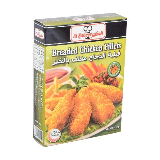 Al Kabeer Breaded Chicken Fillet 450g