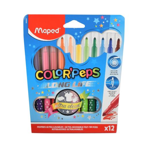 Maped Color Peps Felt Tip 12ClrMD-845020