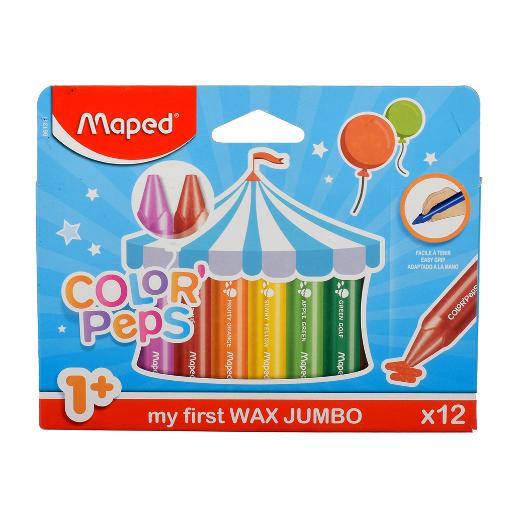 Maped Clr Peps Wax CrayonsMaxi12MD861311